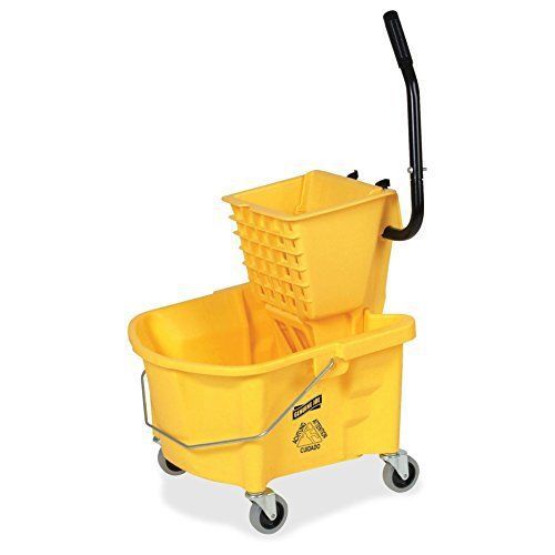 YELLOW GENUINE MOP BUCKET WRINGER,6.50 GALLON CAPACITY