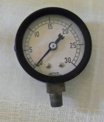 Vintage Marsh Pressure Gauge 8M Size 2&#034; Type 1DP Grad. 30 Conn. 1/8 Mint in Box