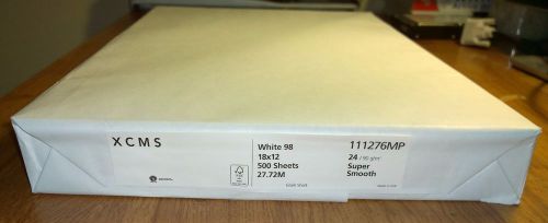 XCMS 18x12 White 98 500 Sheets 27.72M 24/90 g/m2 Super Smooth 111276MP