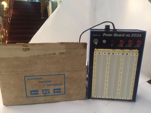 Proto-board 203A  Continental Specialties Corporation  ORIGINAL BOX , LIGHTS UP