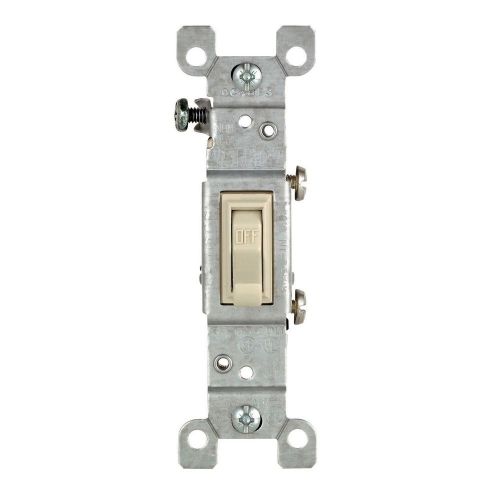 Single Pole Toggle Switch, Ivory 15 Amp 120 Volt UL listed