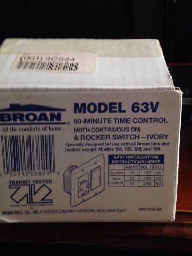 Broan 60 min.time control &amp;rocker switch