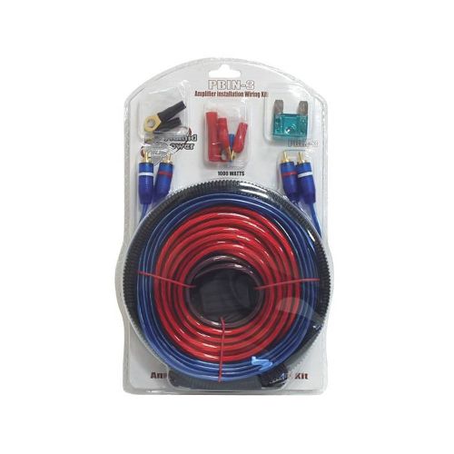 Pyramid 1000 watt 20 ft. amplifier installation wiring kit (1072-pbin3) for sale