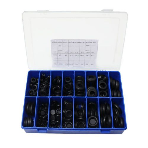 Rubber grommet assortment electric wire gasket kit 16 size 250 pcs for sale