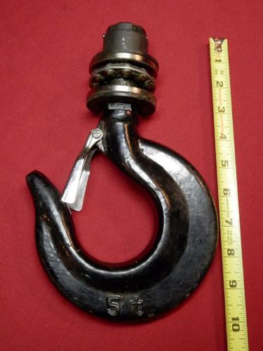 5-ton hook 30mm mount ball bearing swivel crane, hoist, block &amp; tackle? 6-1/2 lb