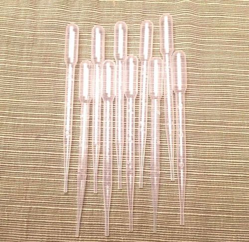 10 - 3ml Plastic Transfer Pipettes 4 makeup, perfume, essential oil samples etc.