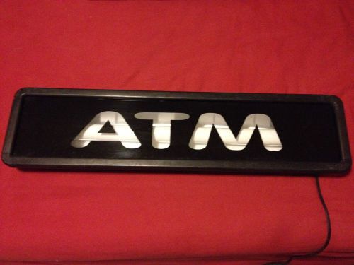 ATM ILLUMINATED SIGN    28&#034;x6&#034;x4&#034;