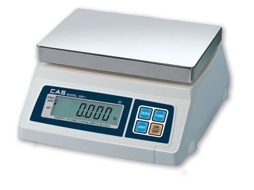 CAS SW-50W(50LB) Washdown Portion Control Scale, 50lb Capacity, 0.01lb