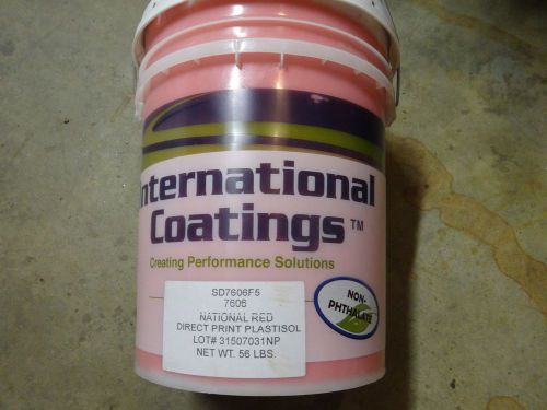 International Coatings 7606 National Red plastisol ink 5 Gal