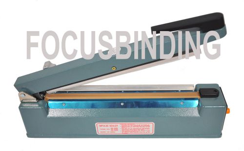 Aluminum Heavy Duty 12&#034; 300mm Manual Heat Impulse Sealer &amp; Cutter Plastic Films