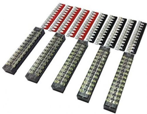 5 pcs dual row 12 position screw terminal strip 600v 15a + 400v 15a 12 postions for sale