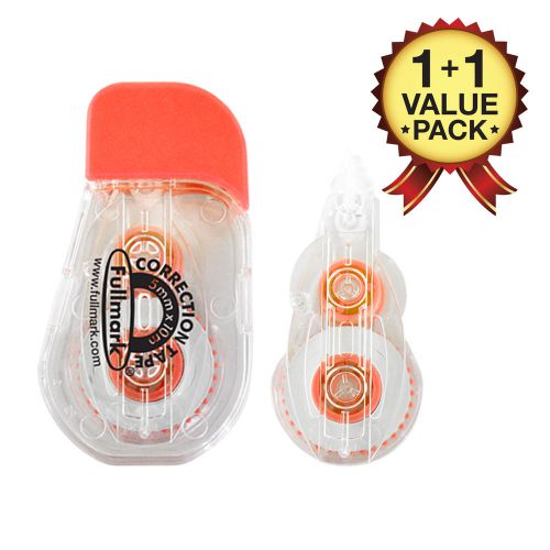 Fullmark Model G Refillable Correction Tape Orange-1+1 Pack (0.2&#034; x 394 Inches)