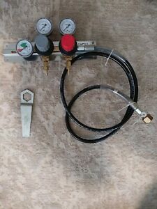 Taprite Co2 Regulator, C77002 w Hose High/Low Sides, Fountain Soda, Coke / Pepsi