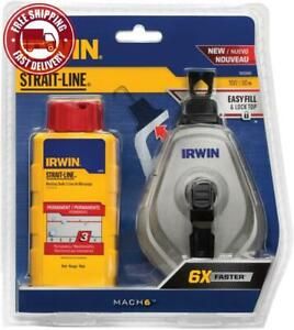 Strait-Line 1932890 IRWIN Mach6 Chalk Reel, Red