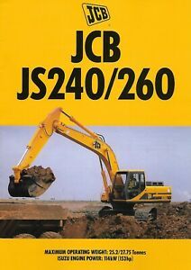 Equipment Brochure - JCB - JS240 260 - Excavator - 1996 (E6758)