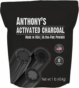 Anthony&#039;s Activated Charcoal, 1 lb, Made in USA, Ultra Fine, Gluten Free &amp;...