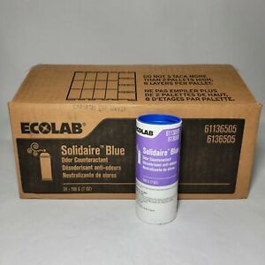 (24) Ecolab Solidaire Blue Air Freshener 7 Oz Each Case of 24