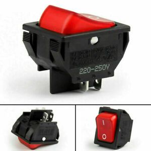 4 Waterproof R13-87B Rocker Switch 4Pin 2 Position DPST ON-OFF 10A/16A Red F5