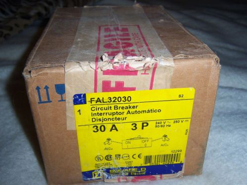 SQUARE D  FAL32030 3 POLE 30 AMP 240 VOLT CIRCUIT BREAKER FAL 32030