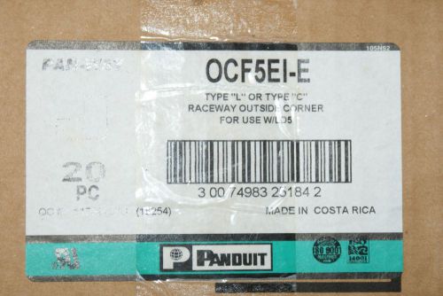 20Pc Panduit OCF5EI-E Type &#034;L&#034; or Type &#034;C&#034; Raceway outside corner