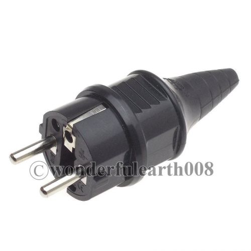 Schuko Type European 4.8mm Pin Rewireable AC Power Plug 250V 16 Amp