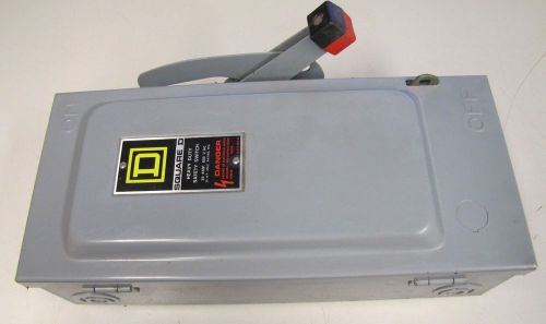 Square d h361 series e1 30a 30 a amp 600v fusible safety disconnect switch for sale