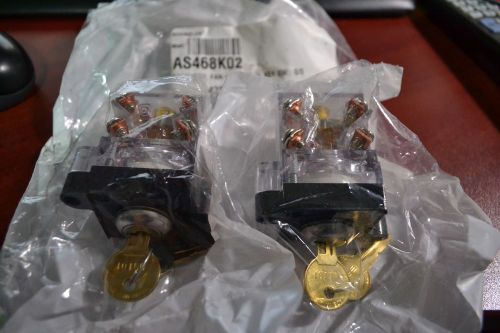 2 NEW ADAMS AS468K02 FAN-HI/LOW KEY SWITCH NIP