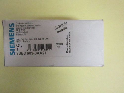 Siemens 3SB3 603-0AA21 Pushbutton