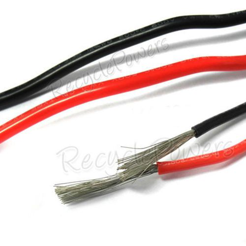 1m Black Red 12 AWG Soft Silicon Wire 6KV 200°c 3135