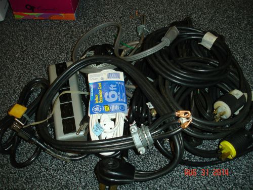 Power cord, 14/3 black sjt, ul listed wire, w/molded-on plug svt spt 18/2 10/2 for sale