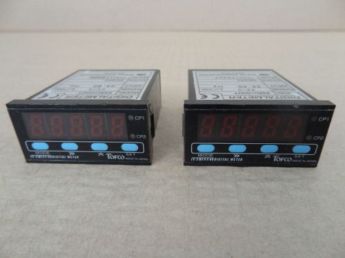 TOFCO EM0100DT DIGITAL METER TOFLO CORPORATION (LOT OF 2)