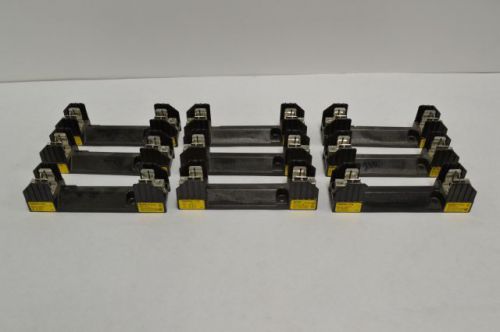 LOT 9 BUSSMANN R60030-1CR 600V 30A AMP CLASS R FUSE BLOCK HOLDER B216675