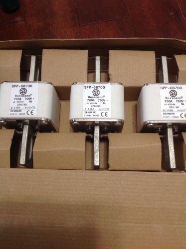 Set Of 3 SPP-6B700 Fusses Bussmann 700 Amp