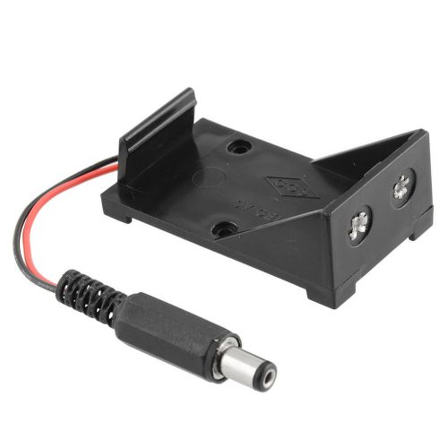 New 1pcs 9v battery holder box case with plug 5.5*2.1mm for arduino diy for sale