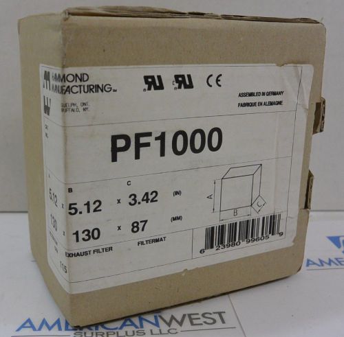 PFANNENBERG PF1000 , Filter Fan RAL 9011 115V 11020152050 New in box!