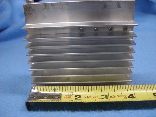 2 Large Reclaimed Extruded Aluminum Heatsinks 4X3 5/8 X1 5/8 and 3 1/4 X3 X1/4