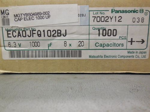 1000 pcs panasonic  eca-0jfq102bj radial lytic cap for sale