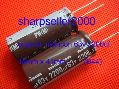 5PC ORIGINAL Nichicon PW Series 63V 2200UF Low lmpedance Capacitor (B44) AR