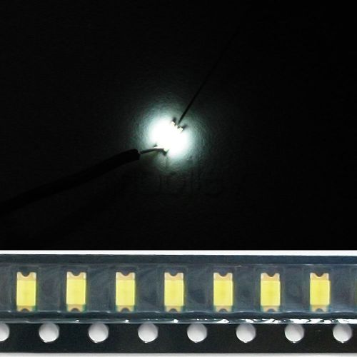 100 x 1206 white super bright led smd smt bulb lamp light high brightness rohs for sale