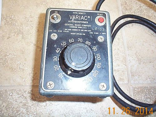 General Radio W2MT3 0-140V 2A Adjustable Vintage Variac Autotransformer Working