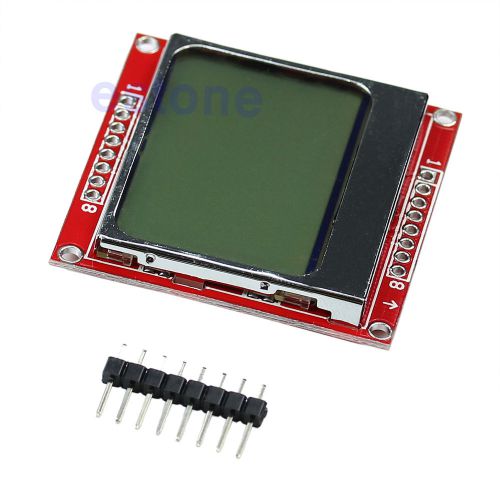 Pixel Blue Backlight LCD Module Adapter PCB 84*48 84x48 For Nokia 5110 Arduino