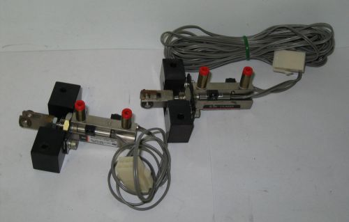 Lot of 2 SMC NCDJPF10-075D-90L Compact Air Cylinders With Sensors / Limits