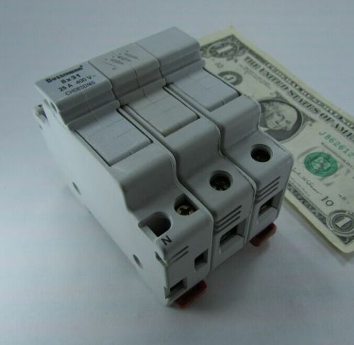 Cooper bussmann ch083dns 3-pole industrial fuse holders, 3-pole +n, 25a 400v new for sale