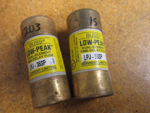 BUSS LOW PEAK LPJ-35SP Dual Element Time Delay Fuse 35A 600VAC (Lot of 2)