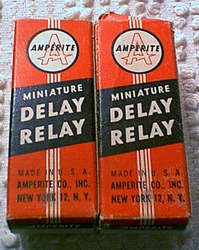 Pair of Amperite Miniature Delay Relays~ New in Box~26C2OT