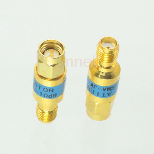 1pce SMA 2W male to female RF Coaxial Attenuator DC - 6.0GHz 10dB 50ohm