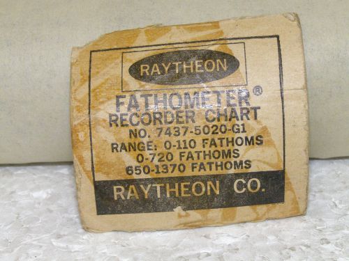 Raytheon 7437-5020-g1 fathometer rec. chart paper range: 0-720/650-1370 fathoms for sale