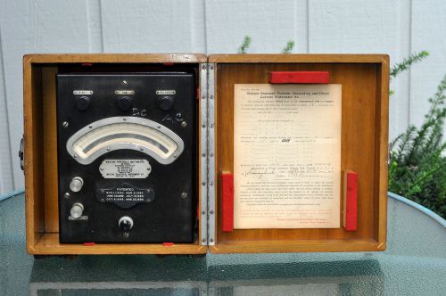 WESTON AC &amp; DC WATTMETER, &#034;VINTAGE&#034; PAT. Date March 22, 1898