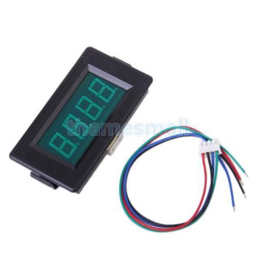 3 1/2 digital green led 20v dc voltage panel meter voltmeter + connecting cable for sale