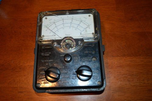 VINTAGE SIMPSON 250 OHM VOLT METER MILLIAMMETER UNTESTED